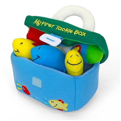 Baby GUND Play Soft Collection, My First Tackle Box 5-Piece Plush Playset with Rattle, Squeaker and Crinkle Plush Toys, Sensory Toy for Babies and Newborns, 8” — view 2