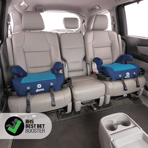 Diono Solana 2 XL 2022, Dual Latch Connectors, Lightweight Backless Belt-Positioning Booster Car Seat, 8 Years 1 Booster Seat, Blue — view 3