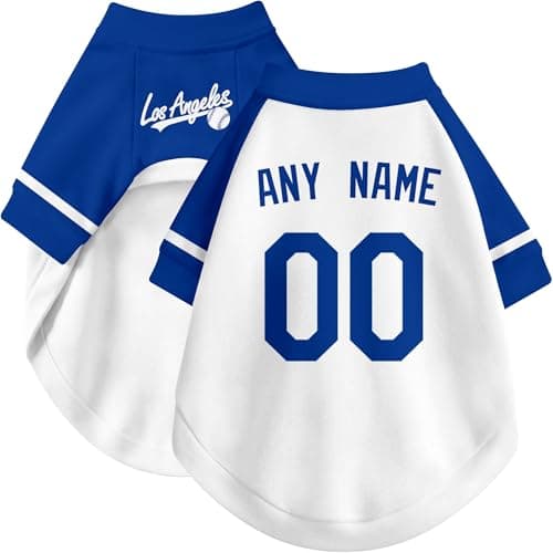 DALLASC Los Angeles Dog Clothes Jersey Style Personalized Custom Pet T Shirt with Name and Number for Small Medium Large Dogs — view 4