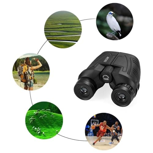 Occer 12x25 Compact Binoculars for Adults and Kids, Large Eyepiece Waterproof Binocular with Low Light Vision,High Powered Easy Focus Binoculars for Bird Watching,Outdoor Hunting,Travel,Sightseeing — view 5