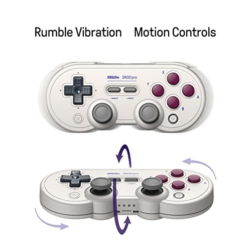 8Bitdo Sn30 Pro Wireless Bluetooth Controller, Hall Effect Joystick Update, Retro Gamepad for Switch/Switch 2, PC, Steam Deck, Android, Raspberry PI, iPhone, iPad, macOS and Apple TV (Gray Edition) — view 5