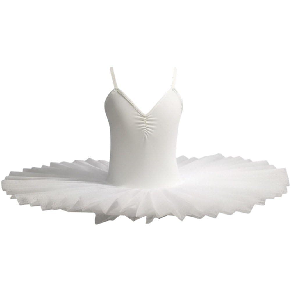 Vestido Tutú De Ballet para Mujer, Leotardo con Escote En V, Tirantes Finos Y Sin Mangas.
