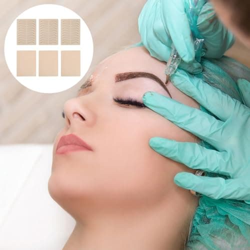 LALADEFIEE Tattooing Practice Skin 6Pcs Brow Sheets Non Ink for Eyebrow Tattoo and Shading Practice — view 5