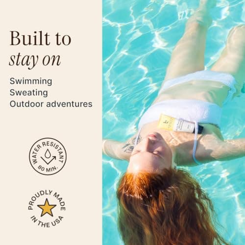 Mineral Sunscreen for Body SPF 50 – Reef Friendly Broad Spectrum Zinc Oxide, Made in USA with Organic & Natural Ingredients, Water Resistant 80 Min, Non Toxic Baby Sunblock for Kids, No White Cast — view 4