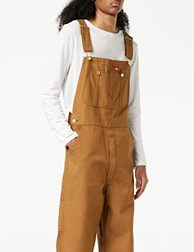 Dickies Men's Bib Overall, Brown Duck, 34X32