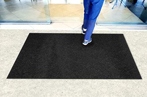 M+A Matting WaterHog Fashion Diamond-Pattern Commercial Grade Entrance Mat, Indoor/Outdoor Medium Brown Floor Mat 4' Length x 3' Width, Charcoal — view 2