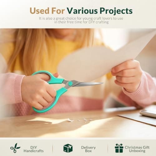 Scissors 8.5 Inch scissors all purpose for Office, Home, Sewing,and Crafts,Soft Comfort-Grip Right/Left Hand 3-Pack, Multicolor — view 5
