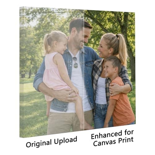 Ship Next Day - Custom Canvas Prints with Your Photos 8x10 Framed Personalized Pictures Wall Art, Customized Gifts for Family Pets Baby Mom Dad Couples Wedding Home Office Decor — view 4