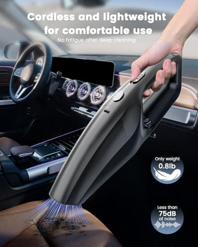 SERVOMASTER Handheld Vacuum Cleaner Cordless, Mini Vacuum Cleaner Rechargeable, 120W High Power Vacuum Cleaner with Extra HEPA Filter, Portable Vacuum Cleaner for Car Home Cleaning — view 2