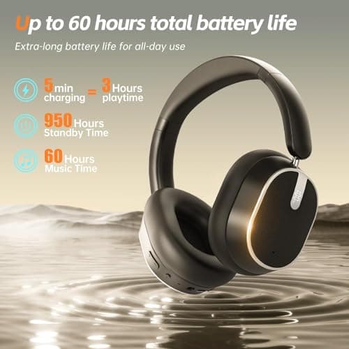 MMWOWARTS Hybrid Active Noise Cancelling Bluetooth Headphones — view 3