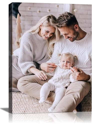 Canvas Prints with Your Photos, Ship Next Day Personalized Wall Art for Home Decor, Perfect Custom Photo Gifts for Wedding, Birthday, Family & Friends - Ready to Hang Canvas Pictures Framed 8x10