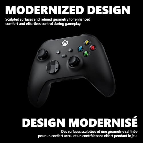 XBOX Core Wireless Gaming Controller – Carbon Black for Series X|S, One, Windows PC, Android, and iOS — view 2