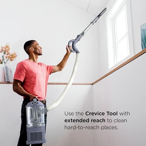 Shark Upright Vacuum Cleaner | Navigator Lift-Away | Pet Hair, Carpet & Hard Floor Cleaning | Upholstery & Crevice Tools | HEPA Filter | Swivel Steering | Large Dust Cup Capacity | Lavender | NV352 — view 2