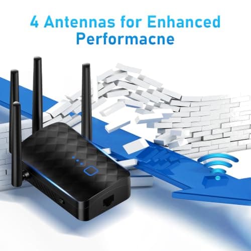 WiFi Extender Signal Booster, Dual Band 5.8GHz & 2.4GHz, WiFi Booster Covers Up to 10200 Sq.ft, Easy Setup w/Ethernet Port Wireless Repeater for Home — view 2