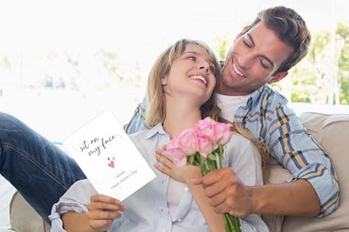 LIJUGITF Funny Mother's Day Card for Wife, Naughty Mothers Day Card Gift from Husband, Humorous Greeting Cards with Envelope, Hilarious Gifts Cards for Wife Girlfriend Fiancee