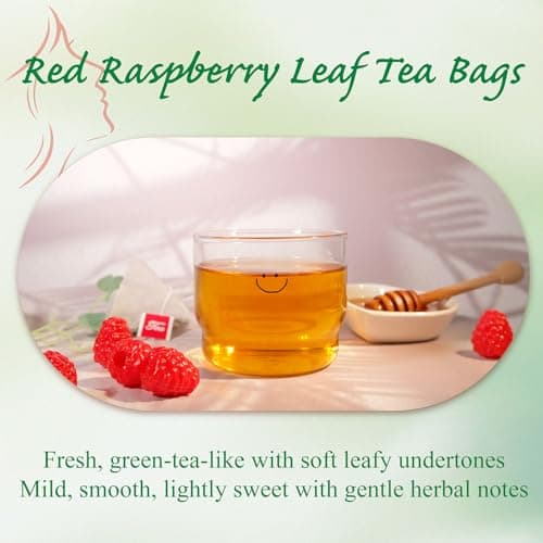 WT WEETEE Red Raspberry Leaf Tea Bags 60 Count, Pure Cut & Sifted Raspberry Leaf, Taste Similar to Green Tea, No Sugar, No Caffeine, Natural Pregnancy Tea — view 3
