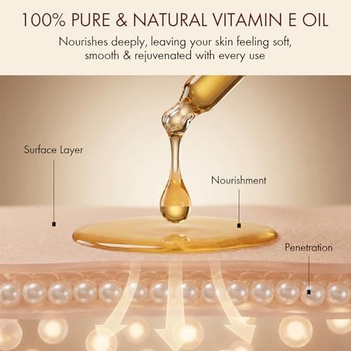 Majestic Pure Vitamin E Oil - 100% Pure & Natural, 20,000 IU | Premium Grade, Cold-Pressed and Tocopherol to Repair Dry, Damaged Skin| Moisturizing Skin, Hair and Scalp 8 Fl Oz — view 5