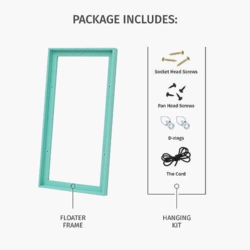 Pixy Canvas Floater Frame 16x20 for 3/4 (0.75) inch Deep Canvas Paintings/Canvas Prints/Wood Canvas Panels/Wall Art/Wall Decor/Home Decor/Artwork (White, 16 x 20 inch, Portrait) — view 4