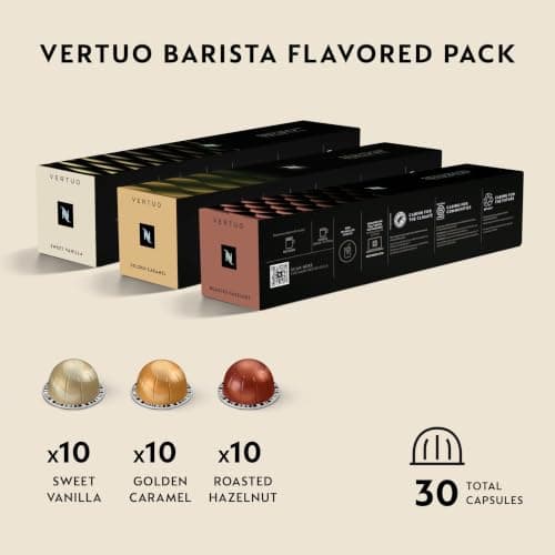 Nespresso Capsules Vertuo, Barista Flavored Pack, Medium Roast Coffee, 30 Count Coffee Pods, Brews 7.8oz. — view 3