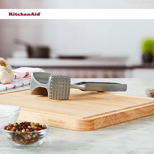 KitchenAid Gourmet Multi Sided Meat Tenderizer for Pounding Meats, Nuts, Shellfish, ect, Hang Hole for Easy Storage, Hand Wash, One Size, Black — view 4