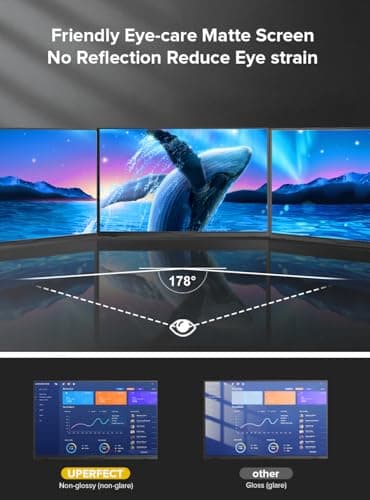 UPERFECT True 4K Portable Monitor QLED, 15.6” 600 Nits Laptop Monitor, 100% AdobeRGB, UHD 3840x2400 USB-C & MINI HDMI w/Smart Case, HDR FreeSync Eye Care, Travel Screen for Computer, PC, Game Consoles — view 6
