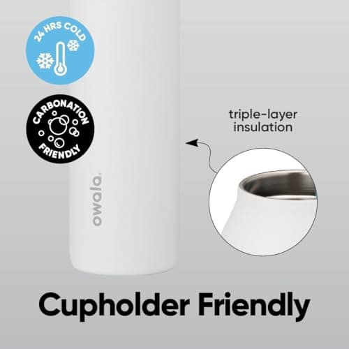 Owala FreeSip Twist Insulated Stainless Steel Water Bottle with Straw for Sports and Travel, BPA-Free, 24-oz, Bubble Gum — view 4