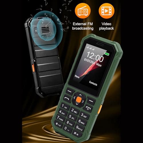 PUSOKEI Big Buttons Cell Phone for Seniors, Basic Phone with SOS Button, 2.4" Screen, HD Camera, Flashlight, FM Radio, Bluetooth, Flashlight, Triple SIM Slot, 5800mAh Battery (Green) — view 5