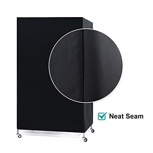 PONY DANCE Pets Product Universal Birdcage Cover Blackout & Breathable Birdcage Cover for Pets' Good Night, Large, Black, 35 L x 25 W x 47 in H — view 5