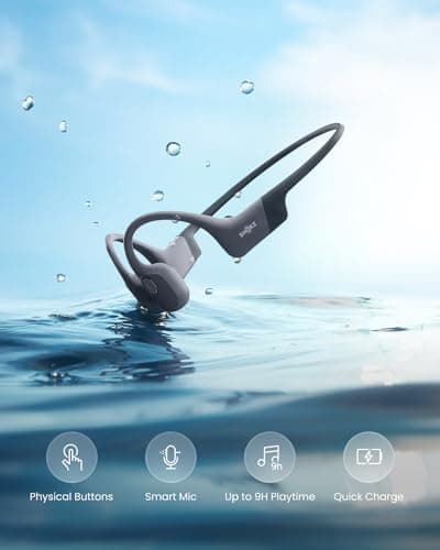 SHOKZ OpenSwim Pro - Open-Ear Bluetooth & MP3 Bone Conduction Sport Headphones, Swimming Headphones, IP68 Waterproof, Grey — view 6