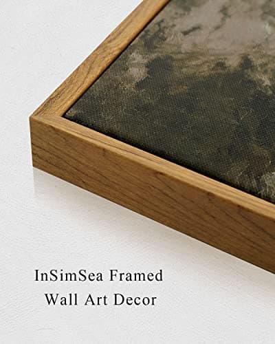 InSimSea Framed Wall Art Decorations, Wildflower Field Vintage Wall Art Canvas Prints, Modern Farmhouse Bathroom Home Wall Decor 16x24in — view 4