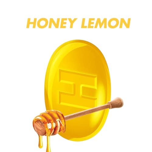 HALLS Honey Lemon Flavour Cough Drops, Throat Lozenges, Sore Throat Relief, Mentho-Lyptus, 80 Lozenges, Prepared in Canada