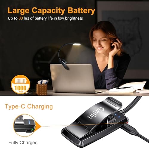Gritin 9 LED Rechargeable Book Light for Reading in Bed — view 3