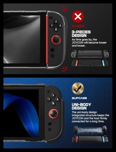 SUPCASE Unicorn Beetle Pro Case for Nintendo Switch 2 2025, [Military-Grade Protection] [Joy Con Remove Friendly] Dockable Integrated Cover Accessories Compatible with Switch 2, Tilt — view 3