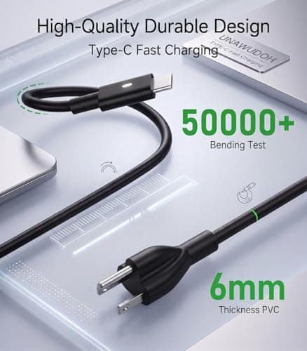 130W USB C Laptop Charger Compatible with Dell Precision 5530 5550 5560 5570 5750 5760 5770,Latitude 5401 5411 5501 5511 5520,XPS 15 17 9575 9500 9700 Power Supply Cord (DA130PM170 HA130PM170 0K00F5) — view 4