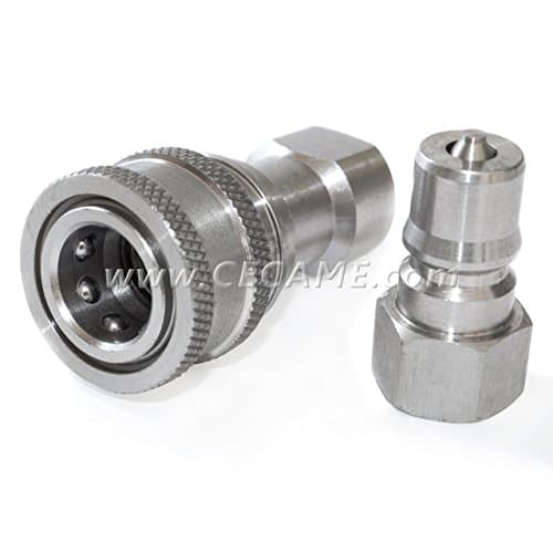 DT 1/4" Stainless Steel Quick Connect Coupler Valve Carpet Cleaning Wand Truckmount