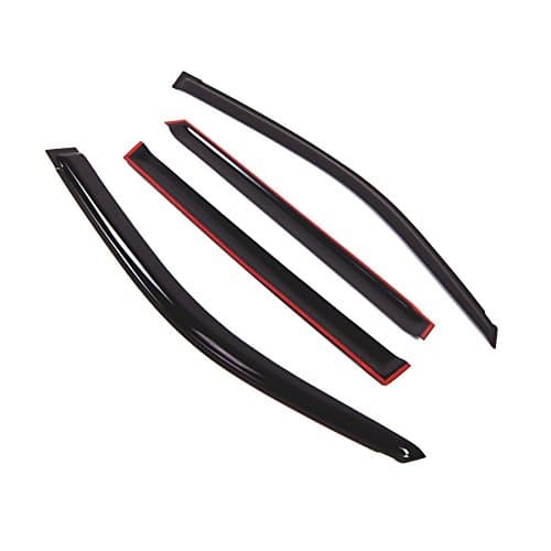 Tuningpros WD2-847 Dark Smoke 4 Pcs Set Window Visor (Outside Mount) Deflector Rain Guard Compatible with 2010-2016 Lexus GX460