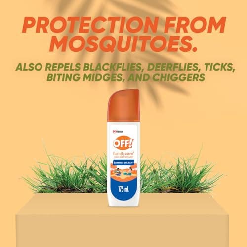 OFF! FamilyCare Insect and Mosquito Repellent, Bug Spray with 7% Deet, Ideal Camping, Hiking, and Hunting Essentials, Bug Repellent Safe for Clothing, Summer Scent, 175mL (Packaging May Vary) — view 3