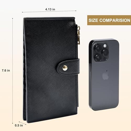 Travelambo RFID Wallet Women Large Size Bifold Multi Card Wallet Case with Zipper Pocke Credit Card Holder for Women — view 2