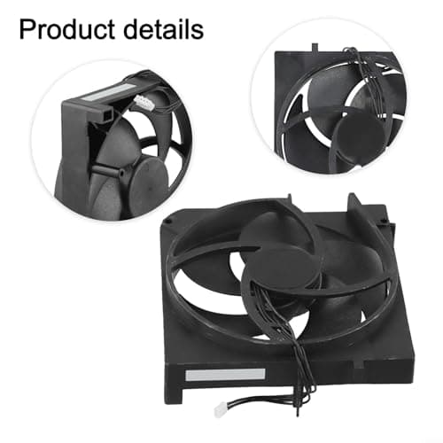Internal Cooling Fan Replacement for XBOX Series S 5 Blades Intercooler Supports Console Cooling Reduces CPU Heat ABS Material Easy Install Stable 4 Pin Power Connector Fits Black — view 5