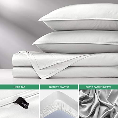 King Sheets by Pure Bamboo, Genuine 100% Organic Viscose Derived from Bamboo Bed Sheet Set, Soft & Cooling, Double Stitching, 2 Year Quality Promise (King, White) — view 5