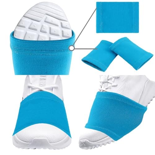2 Pair Shoe Socks Covers for Dance, Dance Shoe Socks Anti-Slip on Smooth Floors, Dance Shoe Covers Over Sneaker for Dancers Women, Ballet Equipment for Turns & Spins, Dance Accessories (Blue) — view 3