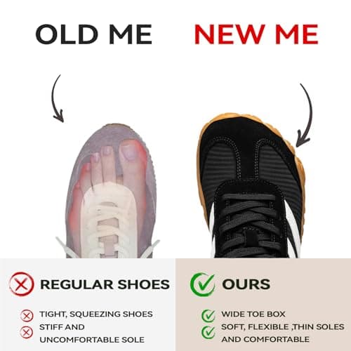 Barefoot Shoes Women Casual Sneakers,Wide Toe Box Shoes Women Zero Drop Barefoot Shoe Men,Minimalist Trail Running Shoe,Non-Slip Lightweight Breathable Comfortable Fashion Walking Hiking Shoes Unisex — view 4