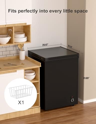 Bodacious Ultra Quiet Deep Freezer – 5.0 Cu Ft, Compact Design, Fast Freeze, Low Power Consumption, Ideal for Home, Restaurant & Small Shops — view 4