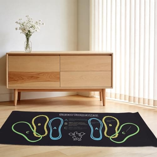 Squat Target Pad with Foot Position, 80x35cm/31.5x13.78in Non-Slip Squat Mat Home Gym & Fitness Accessories for Squats Leg Workouts Abdominal Training (Style 2) — view 2