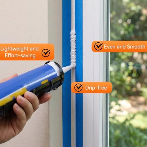 Caulk Gun Kit, Smooth Silicone Caulking Gun and Caulk Remover Tool, Sealant Finishing Tool Grout Scraper for Kitchen Bathroom Window Sink Joint, All in One with Gift Box — view 3