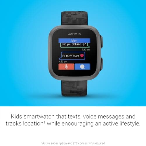 Garmin Bounce™, Kids Smartwatch, Two-Way Text and Voice Messaging, Location Tracking, Black Camo — view 2