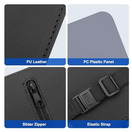 Linkstyle Sun Visor Extender for Car, 3-Sided Expandable Anti-Glare Car Visor Extender, PU Leather Polarized Sun Blocker Extension with PC Lenses for UV Cars SUVs Vans Taxis — view 3