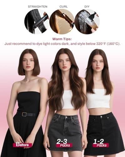 Moresoo Hair Extensions for Women Clip in Human Hair Ombre Dark Brown to Dark Ash Blonde with Golden Blonde Clip in Hair Extensions for Women Double Weft Clip Hair Extensions 20 Inch 7 Pcs 120G — view 4