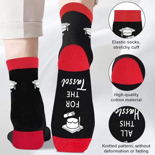 Graduation Gifts for Her and Him - Socks Class of 2026 College 8th Grade High School Masters Degree Phd Graduation Decorations Gift, Congrats Grad Gifts — view 4