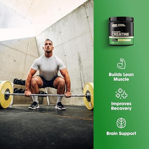 Optimum Nutrition Creatine, Micronized Creatine Monohydrate Powder, Supports Strength & Recovery, Banned Substance Tested, Unflavored, 5g per Serving, 60 Servings — view 2